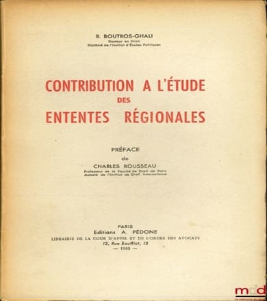 Contribution à l’étude des ententes